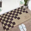 Linen floor MATS, kitchen entrance door MATS, household bathroom floor MATS, anti-slip, water-absorbing, foyer, wear-resistant, new style, fresh and clean Specification image
